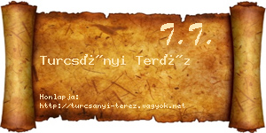 Turcsányi Teréz névjegykártya
